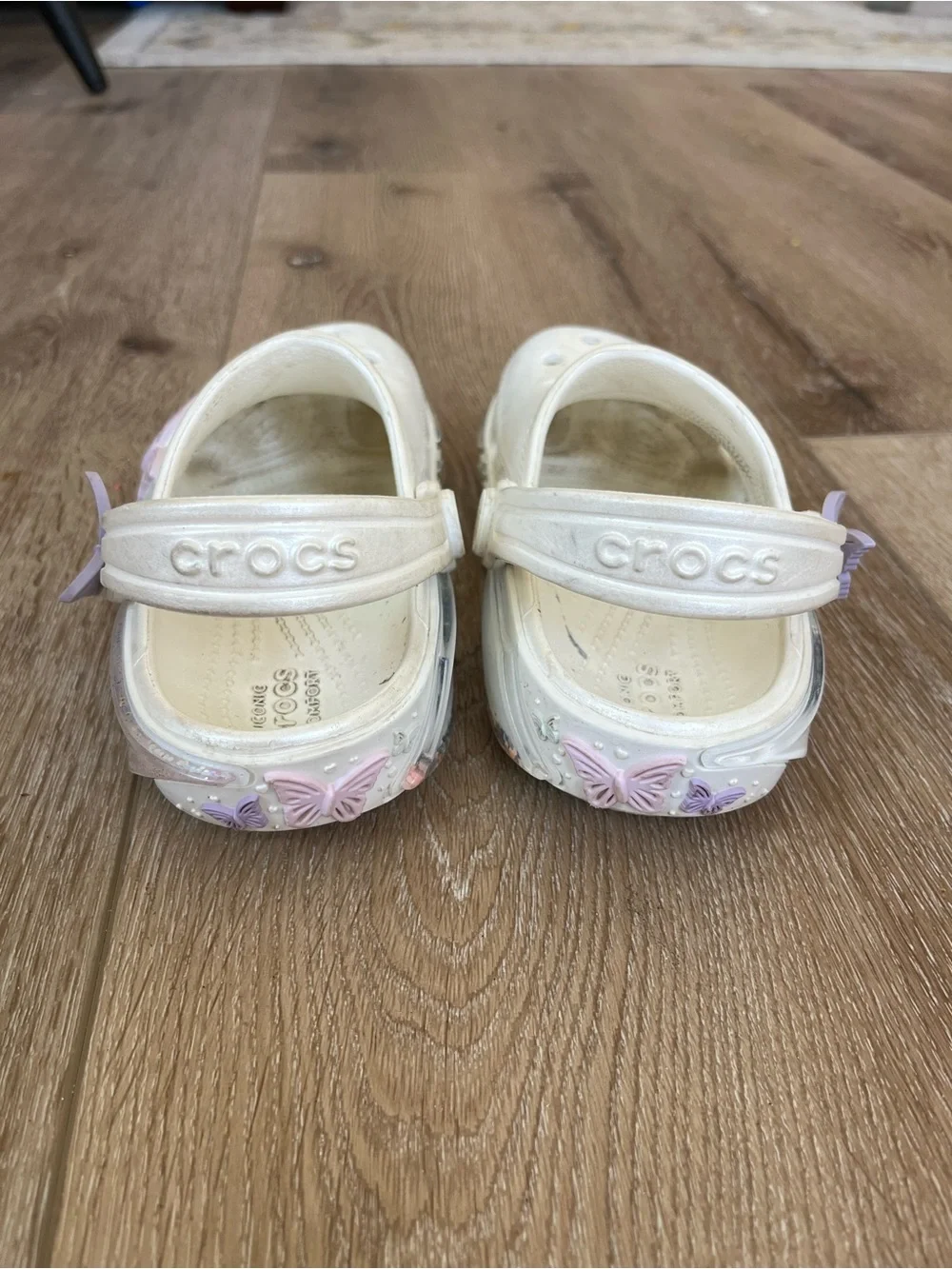 Kids Glitter Butterfly Crocs Girls